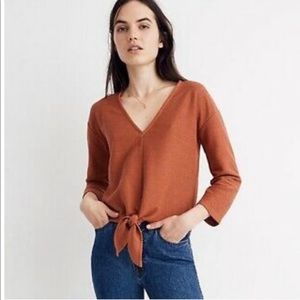 Madewell Texture and Thread Front-Tie Top